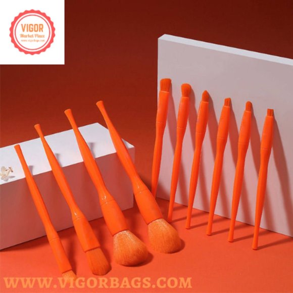 High Quality 10 pcs Candy Color Makeup Brushes Tool Set - Picture 7 of 11